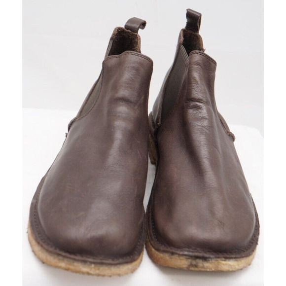 Baffin Relax Crepe sole Chelsea Ankle Bootie M005 Brown Leather Size 12 - Picture 4 of 11